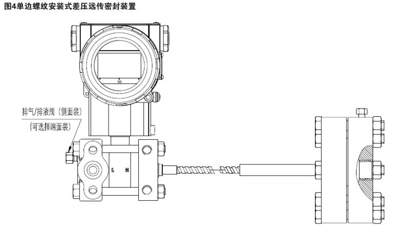 单边螺纹安装式差压远传密封装置