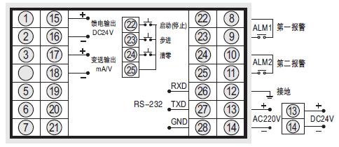 64段液晶可编程序调节器接线图