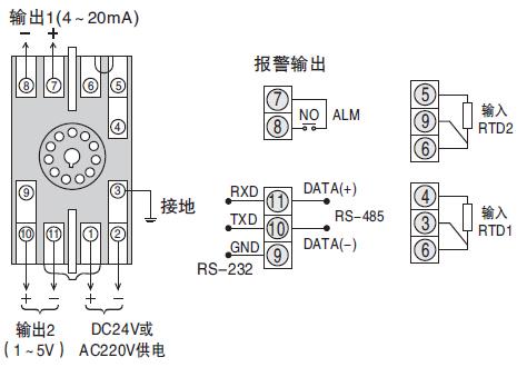 SWP-202TC热电偶温度变送器接线图