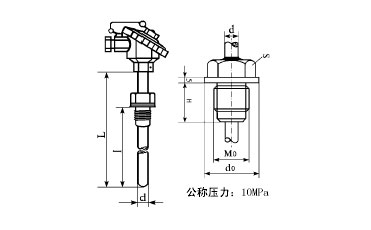 螺紋安裝裝配式熱電阻