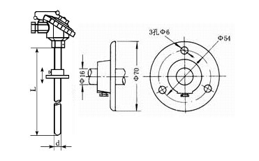 活動(dòng)法蘭裝配式熱電阻