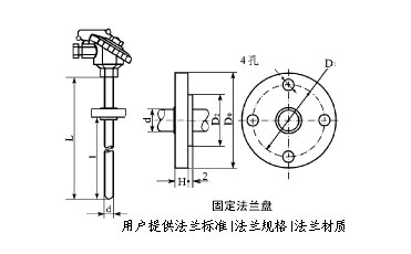 法蘭安裝裝配式熱電阻