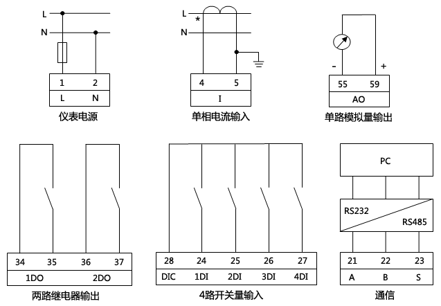 单相电流表接线图 单相电流表接线图