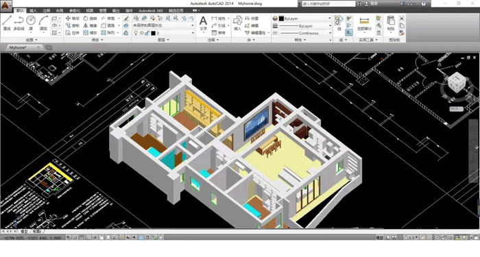 CAD绘制的家庭装修工程图