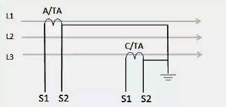 电流互感器不完全星型接法原理图
