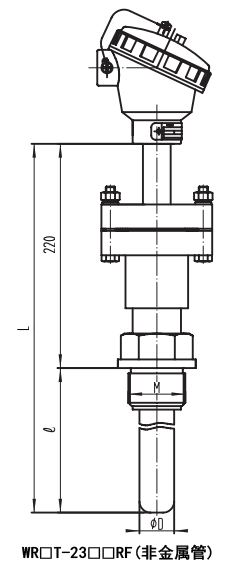 固定螺纹非金属管热风炉热电偶结构尺寸