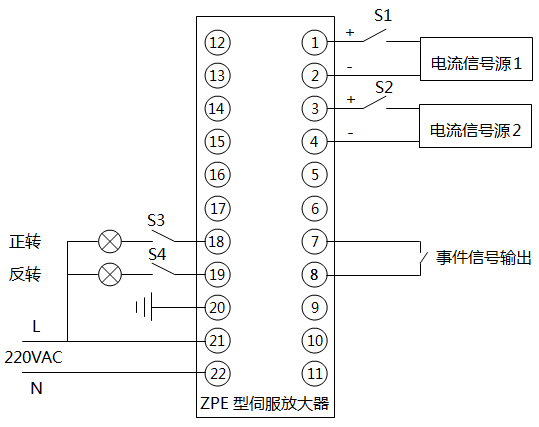 ZPE型伺服放大器调校接线图