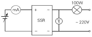 交流固态继电器基本性能测试电路