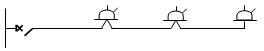 链式接线(适用于可靠性要求不高、插座回路)