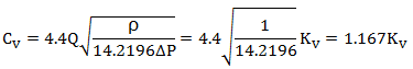 Cv计算公式