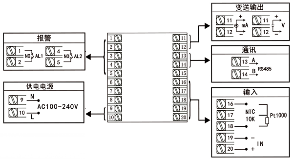 YR-EC10电导率在线监测仪接线图