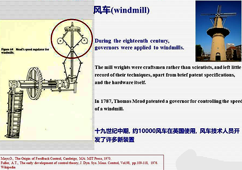 1787年Thomas Mead申请了一个控制风车速度的调节器专利