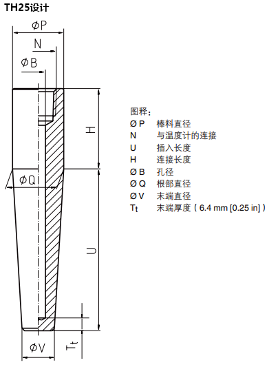 焊接式温度计套管结构图
