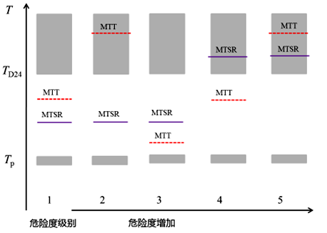 根据Tp、MTSR、MTT和TD244个温度水平对危险度分级