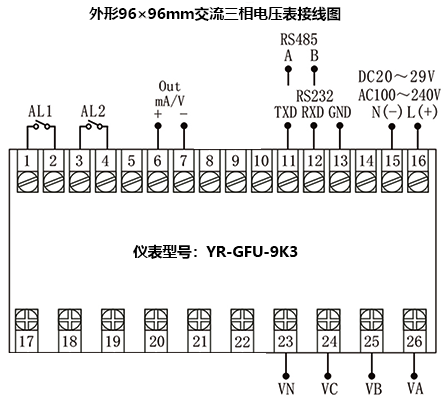 YR-GFU-9K3接线图