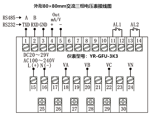 YR-GFU-3K3接线图