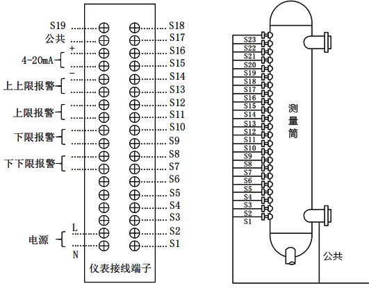 电接点水位计接线图