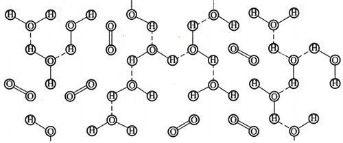 水分子中氢氧元素分布