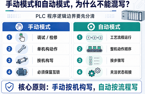 手动模式和自动模式不能混写