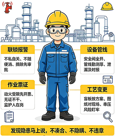 炼油化工装置操作工现场红线口诀